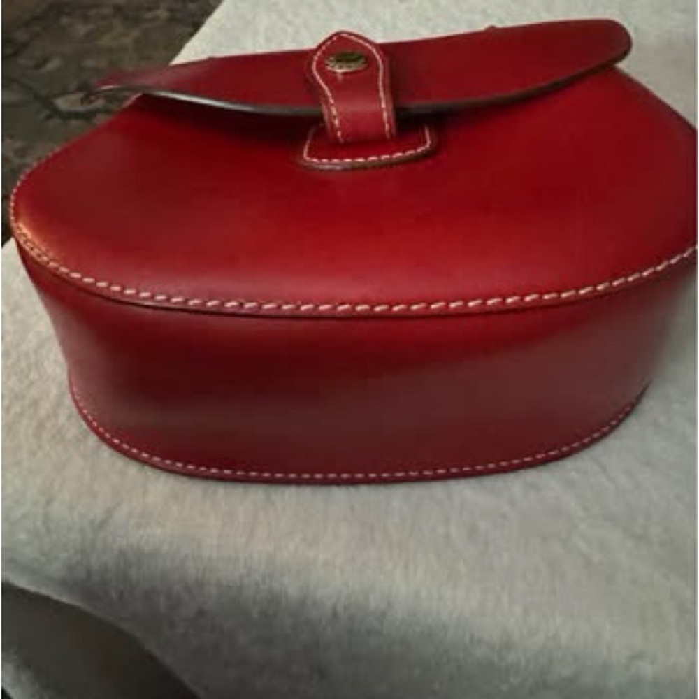 Dooney & Bourke Red Leather Double-Strap Crossbody - Picture 11 of 12